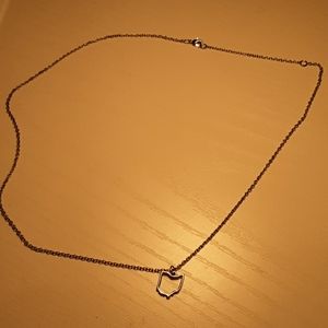 Ohio silhouette necklace